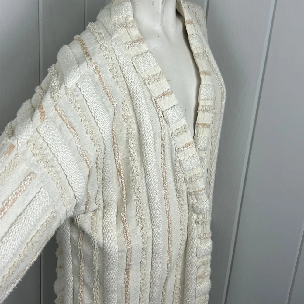 Anthropologie x Ollari Renee duster long open coat textured XL boho extra large